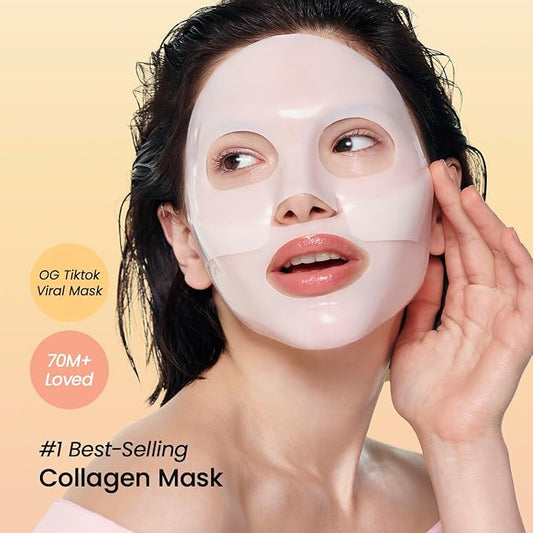 BIODANCE Bio-Collagen Real Deep Mask, Hydrating Overnight Hydrogel Mask, Pore Minimizing, Elasticity, Plumping Improvement, Korean Skincare, Stocking Stuffers for Teen Girls | 1.19oz(34g) x 4ea
