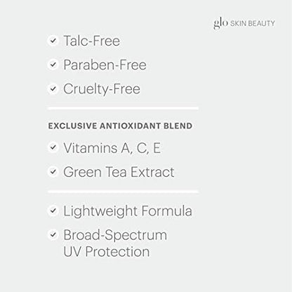 Glo Skin Beauty Luminous Liquid Mineral Foundation Makeup with SPF 18 (Brûlée) - Improves Uneven Skin Tone, Smooths & Corrects Imperfections, Sheer to Medium Coverage, Dewy Finish