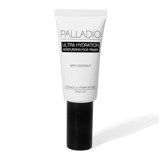 Palladio Ultra Hydration Primer, Fills in Fine Lines and Pores, Formulated with Coconut Oil, Non Greasy Finish, Fast Absorbing