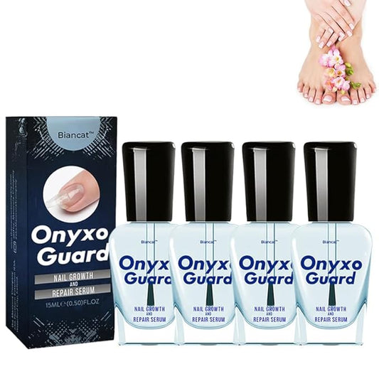Biancat OnyxoGuard Nail Growth and Repair Serum, Advanced Nail Growth Serum, Nail Growth and Strengthener - Revitalize And Strengthen Your Nails 0.5 fl.oz (4 Bottle)