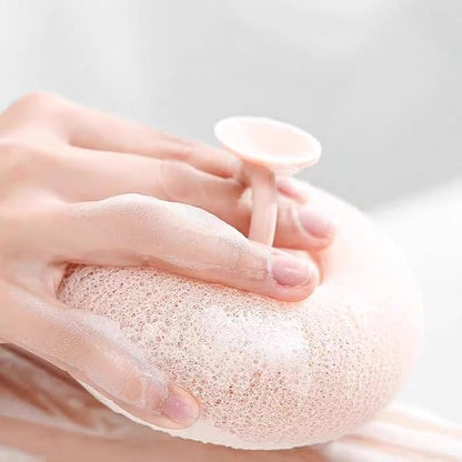 Super Soft Sunflower Suction Cup Bath Ball, New Upgraded 2-in-1 Sunflower Ball Exfoliating Bath Sponge Cleaning Brush, Mesh Shower Body Sponge Accessories for Women, Men (4 Color)