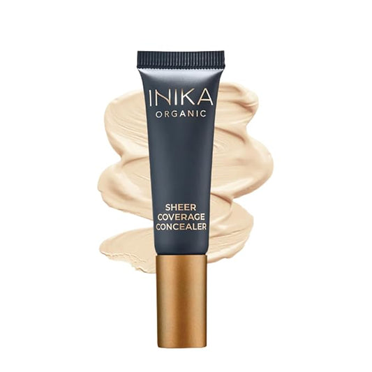 INIKA Organic Sheer Coverage Concealer | Disguise Dark Circles, Cover up Blemishes, Creamy formula, Vegan Ingredients, All Day Wear that Hydrates and Nourishes. Vanilla