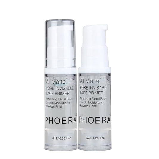 2 Pack PHOERA Primer for Face Makeup, Pore Shrink Wrinkles Remove Fine Lines Hydration Clean Prime.6 ML*2
