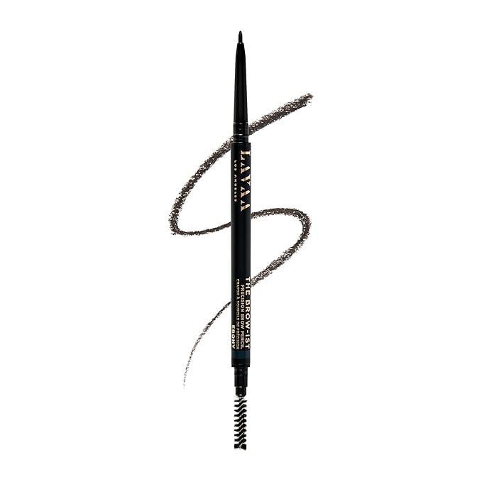 The BROW-IST Retractable Brow Pencil by Lavaa Beauty | Ultra-Fine Tip for Hair Strokes | Waterproof Eyebrow Pencil (Ebony)