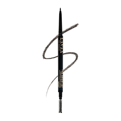 The BROW-IST Retractable Brow Pencil by Lavaa Beauty | Ultra-Fine Tip for Hair Strokes | Waterproof Eyebrow Pencil (Ebony)