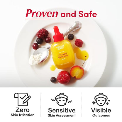 EQQUALBERRY Vitamin Illuminating Serum – Brightening Vitamin C Serum with Niacinamide | Strengthens skin barrier | Hydrates using Ceramide and Hyaluronic Acid, 1.01oz / 30ml