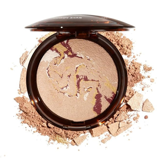 Pressed Matte Face Powder, Bake Foundation Makeup, Balance-n-Brighten & Color Correcting, Medium Light Fair Brown Concealer Base Mak up for Poreless Wrinkle Finishing, Shine Control