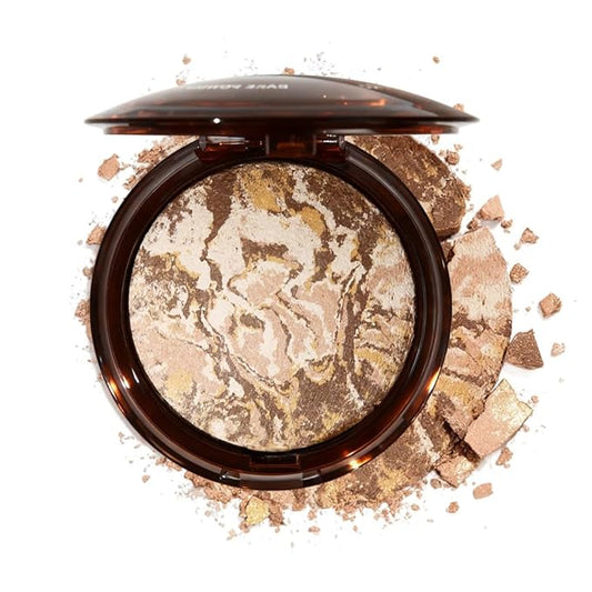 Pressed Matte Face Powder, Bake Foundation Makeup, Balance-n-Brighten & Color Correcting, Medium Light Fair Brown Concealer Base Mak up for Poreless Wrinkle Finishing, Shine Control