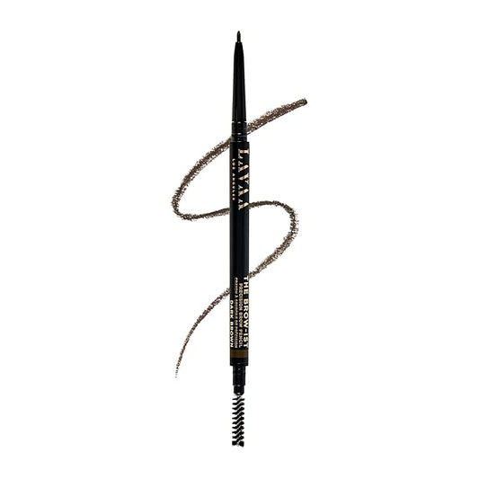 The BROW-IST Retractable Brow Pencil by Lavaa Beauty | Ultra-Fine Tip for Hair Strokes | Waterproof Eyebrow Pencil (Dark Brown)