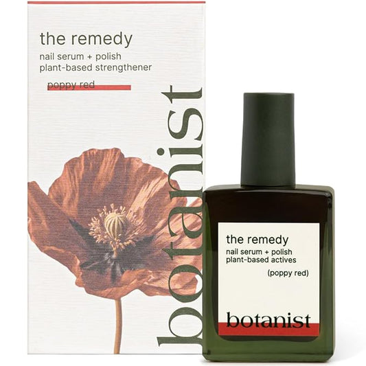 Botanist The Remedy | Nail Strengthening Polish | Repairs & Hardens Nails Damaged from Acrylics, Dip & Gel Manicures | Non-Toxic, 84% Plant Based, 21-Free & Vegan (Blush Dahlia)