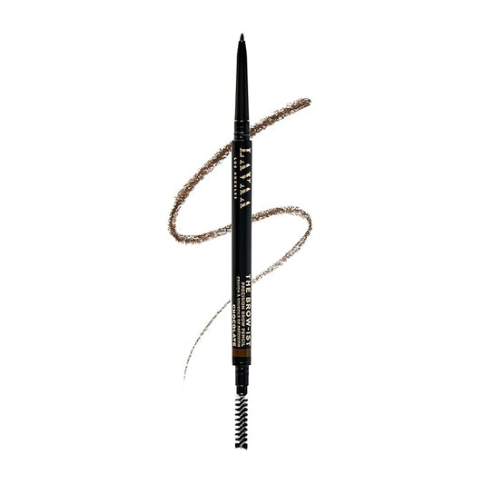 The BROW-IST Retractable Brow Pencil by Lavaa Beauty | Ultra-Fine Tip for Hair Strokes | Waterproof Eyebrow Pencil (Chocolate)