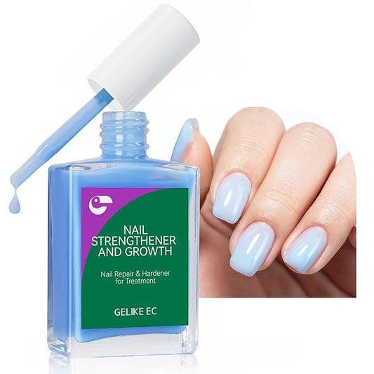 Nail Polish Strengthener and Growth: Blue Gelike EC 6 in 1 Natural Hardener - Long Lasting Nail Polish Hardener Extra Strong and Growth for Daily Work Home Salon