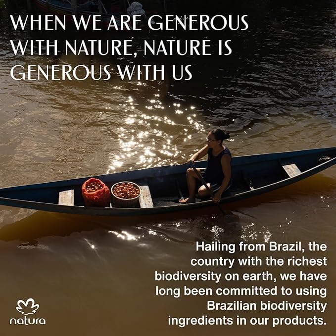 Natura - Brazil Nut Hand Cream - Anti-Dryness Castanha Hand Balm - 24-Hour Deep Hydration Skin Moisturizer - Vegan Skin Care - Brazilian Beauty Secrets - Self Care & Body Care - 1.4oz (40g)