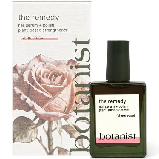 Botanist The Remedy | Nail Strengthening Polish | Repairs & Hardens Nails Damaged from Acrylics, Dip & Gel Manicures | Non-Toxic, 84% Plant Based, 21-Free & Vegan (Rose)
