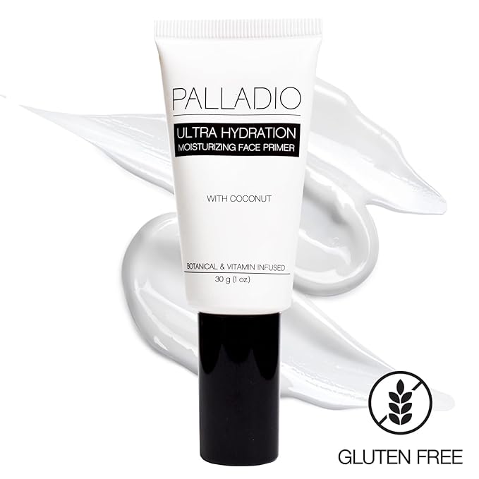 Palladio Ultra Hydration Primer, Fills in Fine Lines and Pores, Formulated with Coconut Oil, Non Greasy Finish, Fast Absorbing
