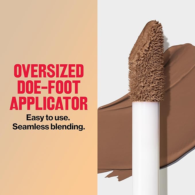 Revlon ColorStay Flex Wear, Full Cover Non-Creasing Concealer, Infused with Hyaluronic Acid & Vitamin E, Flexible Longwear, 075 Hazelnut, 0.34 fl oz.