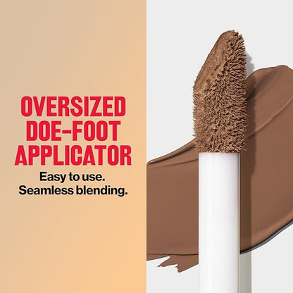 Revlon ColorStay Flex Wear, Full Cover Non-Creasing Concealer, Infused with Hyaluronic Acid & Vitamin E, Flexible Longwear, 075 Hazelnut, 0.34 fl oz.