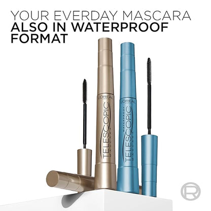 L'Oreal Paris Makeup Telescopic Original Lengthening, Lash Separating Mascara with Dual Precision Brush, Washable, Black, 0.27 Fl Oz., 1 Count