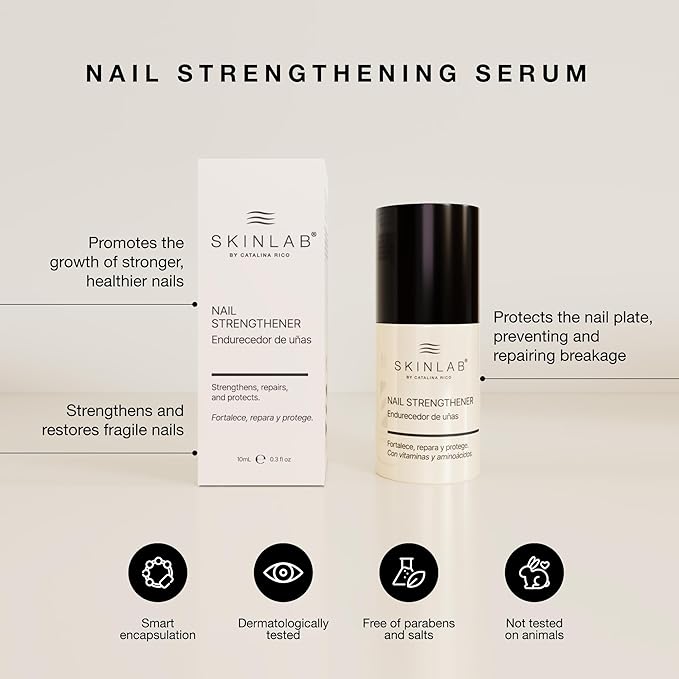 Skinlab’s Premium Nail Strengthening Serum – Boosts Nail Growth & Resilience – Stronger, Healthier, Longer Nails – 3 Month Supply – Dermatologist Tested – Hypoallergenic – Cruelty-Free & Paraben-Free