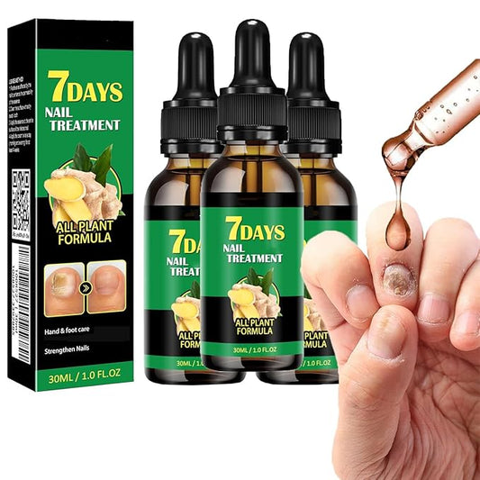 Ginger Nail Treatment Nail Support Nail Care, 7days Nail Treatment, Ginger Nail Growth Serum, Ginger Cuticle Care Oil for Nails,Cuticle Serum for Nails (3Pcs, 1 Fl.oz(pack of 1))