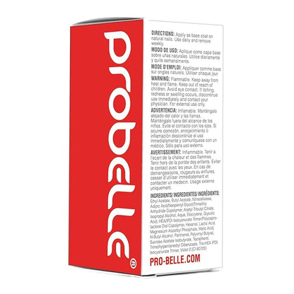 Probelle Nail Strengthener and growth, Natural Nail Strengthening Clear Nail Polish Repair Treatment, Nail Growth & Conditioning, Stops Splits, Chips, Cracks & Strengthens Damaged and Thin Nails