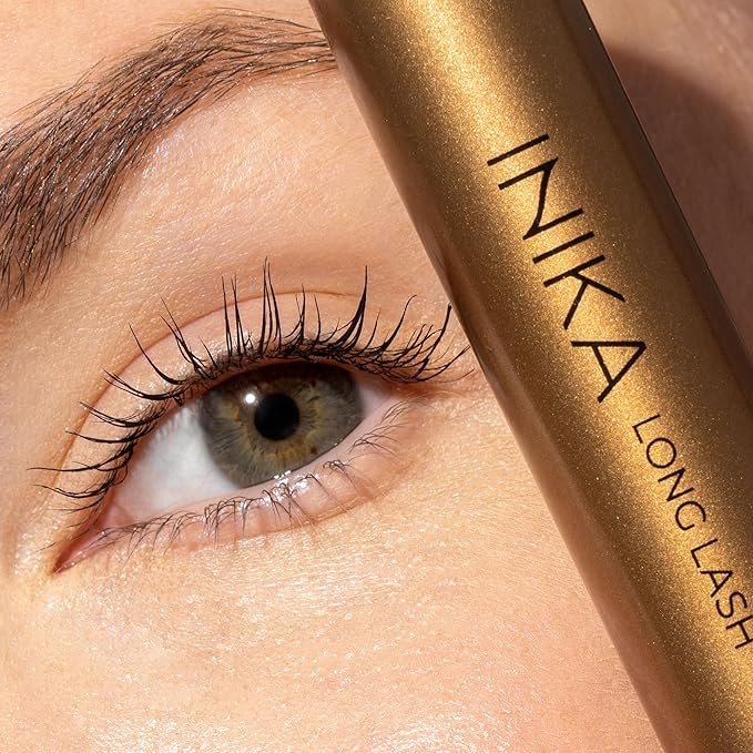 INIKA Organic Long Lash Mascara - Vegan, Non-Toxic Mascara for Volume and Length, Enriched with Essential Fatty Acids, Magnolia Bark Extract & Vitamin E, Cruelty-Free, Black