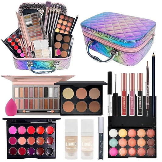 Travel Makeup Kit - Sets for Women & Girls (5-12), Beginner Gifts, Teens