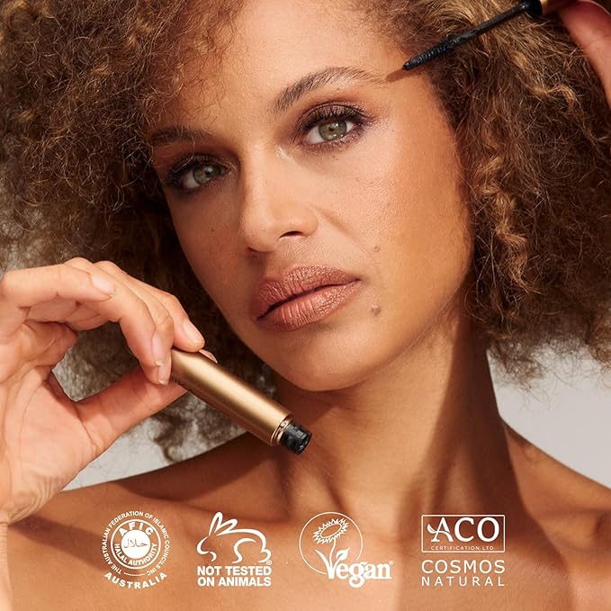 INIKA Organic Long Lash Mascara - Vegan, Non-Toxic Mascara for Volume and Length, Enriched with Essential Fatty Acids, Magnolia Bark Extract & Vitamin E, Cruelty-Free, Black