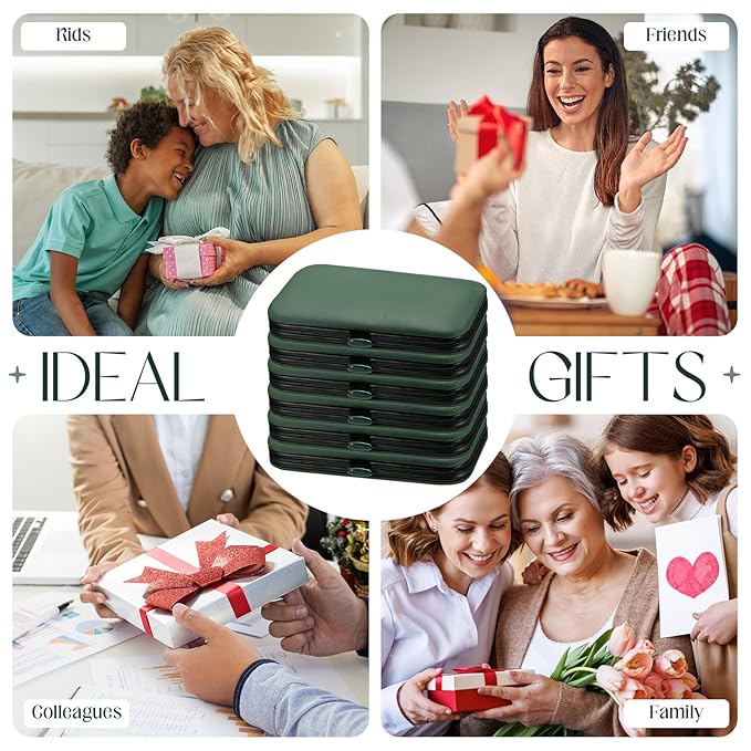 Lasnten 24 Set Christmas Manicure Set Bulk Nail Clippers Grooming Nail Kit Stainless Steel Professional Pedicure Kit Pedicure Tools with Travel Case Gifts for Xmas Men Women(8 in 1,Dark Green)