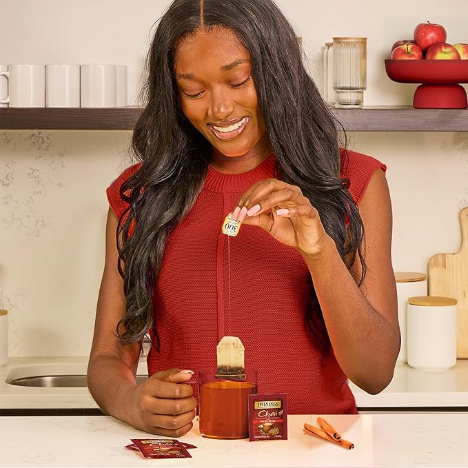 Twinings Ultra Spice Chai Black Tea Individually Wrapped Bags, 20 Count (Pack of 1), Sweet, Savoury Spices, Caffeinated, Enjoy Hot or Iced, 20 Teabags