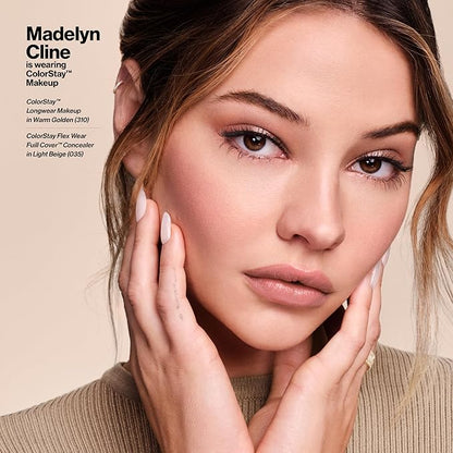 Revlon ColorStay Flex Wear, Full Cover Non-Creasing Concealer, Infused with Hyaluronic Acid & Vitamin E, Flexible Longwear, 075 Hazelnut, 0.34 fl oz.