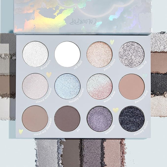 ColourPop Eyeshadow Palette - Eye Makeup Palette with Matte, Metallic, Matte Sparkle & Glitter Finishes - High-Pigment Eye Makeup with a Long-Wearing Formula - Cloud 9 (0.49 oz)